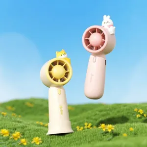 Ventilador de mano portátil con bonitos personajes de dibujos animados para niños
