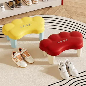 Verdickter Wolkenförmiger Toilettenhocker PP Kunststoff Anti-Rutsch Ergonomischer Hockhocker Für Kinder Erwachsene Badezimmer Möbel
