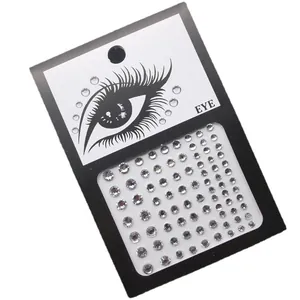 Self-adhesive crystal rhinestones for eye and face makeup stickers in various sizes