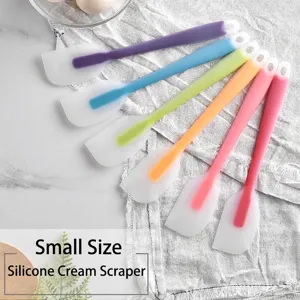 Spatule à Crème en Silicone Semi-transparente Petit Grattoir à Gâteau Résistant à la Chaleur Couteau à Beurre Cuisine Cuisson