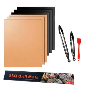 Antihaft Grillmatte Hitzebeständige Glasfaser Teflon Beschichtung Backmatte Für Outdoor Grillen Wiederverwendbare Kocheinlage