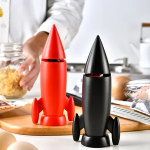 Rocket Shape Manual Knife Sharpener Household Kitchen Sharpening Tool Red Black Diamond Ceramic Stone Knife Scissors Sharpener