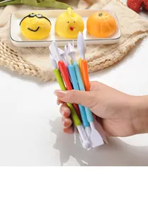 9-Piece Fondant Cake Carving Tool Set Plastic Sugarcraft Modeling Shaping Pens Detail View
