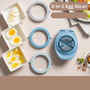 3-In-1 Multi-Functional Egg Slicer Stainless Steel Wire Cutter For Hard Boiled Eggs Fruit Mushroom Divider Kitchen Gadget