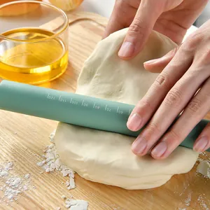 Rodillo de silicona antiadherente con escalas de medición para masa de panadería casera