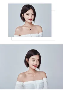 Elegant minimalist necklace with a single round crystal bead pendant worn by a model.