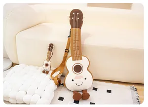 Creative guitar plush toy set displayed in a cozy home setting, perfect for music lovers