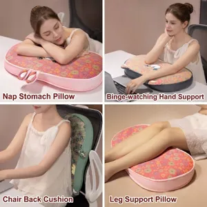 Almohada multifuncional de espuma viscoelástica para siesta y cojín de respaldo para oficina
