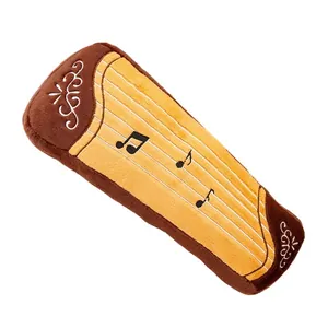 Soft creative Guzheng shaped musical instrument plush toy for music classroom decor