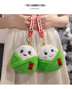 Simpatici portachiavi di peluche zongzi per il Dragon Boat Festival
