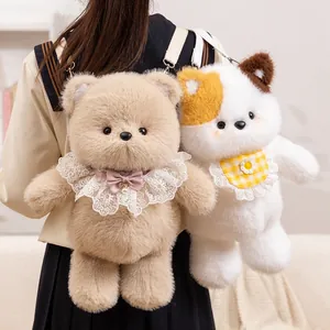 Cute plush bear and cat backpacks for girls, perfect birthday gift choice for your daughter