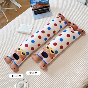Long cat-themed body pillow with colorful polka dots, available in 85cm and 115cm