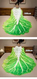 Comparación de mantas creativas de vellón con forma de repollo de 160 cm y 200 cm