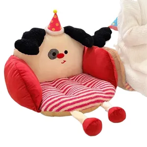 Cuscino per sedia integrato in peluche a forma di cane con schienale spesso e seduta