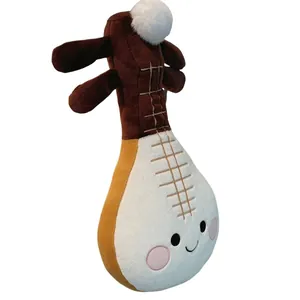 Lindo dibujo animado pipa instrumento musical de peluche almohada muñeca para niños