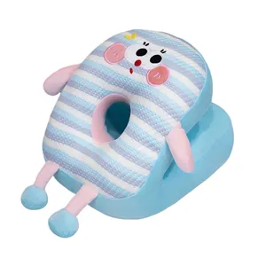 Cute cartoon ice silk nap pillow for office and student cooling breathability