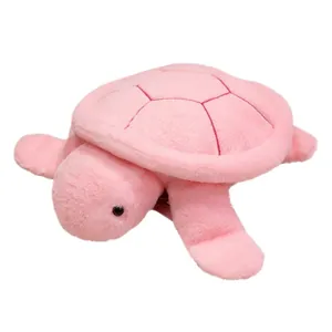 Adorable pink plush sea turtle backpack for kids, ultra-soft stuffed animal shoulder bag toy