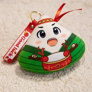 Zongzi Plüsch-Schlüsselanhänger Detail mit Good Luck Band für Prüfungen