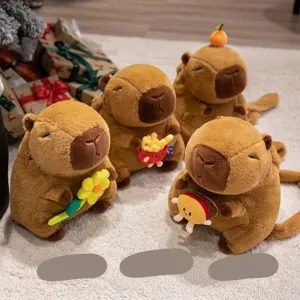 Adorable capybara plush backpack for kids with multiple carrying styles like shoulder or handbag