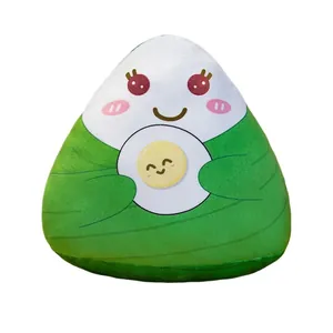 Peluche Zongzi carino con uovo a cartone animato per regalo festa delle barche