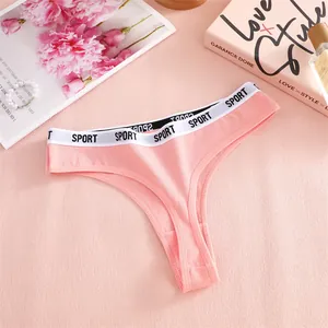 Perizoma sportivo da donna in cotone a vita bassa con elastico logato SPORT