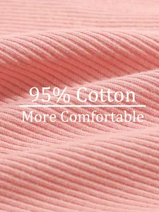 Makro-Detail von weichem rosa Rippstoff aus 95 % bequemer Baumwolle für Komfort