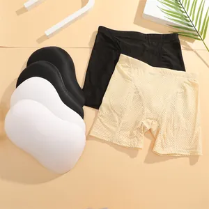 Women Seamless Padded Butt Lifter Panties Mid Waist Tummy Control Hip Enhancer Underwear Breathable Mesh Padded Knickers