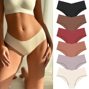 Nahtlose Eisseide Unterhosen Für Damen Niedrige Taille Sexy Atmungsaktiv Schnelltrocknend Baumwolle Zwickel Unsichtbare Slips Lingerie