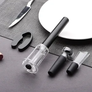 Professionelles 4-teiliges Luftdruck-Weinöffner-Set mit Kapselschneider und Stopfen