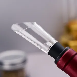 Professioneller transparenter Wein-Ausgießer aus Kunststoff mit Silikondichtung für Wein