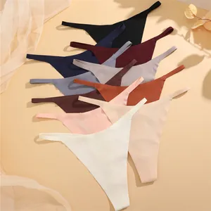 Assortimento di perizomi in seta di ghiaccio senza cuciture con elastico sottile