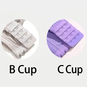 Dettaglio della chiusura posteriore del reggiseno senza cuciture per coppa B e coppa C