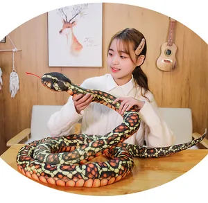 Realistic giant python snake plush toy doll for studio photography props and pranks