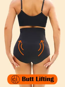 Detail view of high-waist butt-lifting shapewear showing tummy control and lifting effect