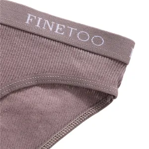 Close-up detail of ribbed cotton panties showing elastic waistband and fine stitching.