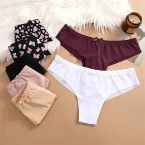 Selection of elegant women's mesh panties featuring multiple colors and bow details