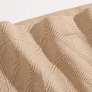 Detail view showing the chevron knit texture of seamless high-waist tummy control panties.