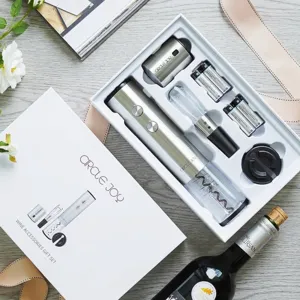 Circle Joy 4-in-1 elektrisches Weinöffner-Geschenkset mit Edelstahl-Korkenzieher