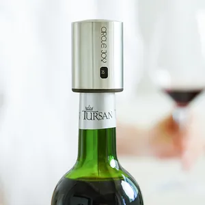 Hochwertiger Circle Joy Edelstahl Wein Vakuumverschluss und Konservierer auf Flasche