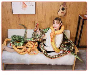 Realistic plush snake toy collection for studio photography props and prank gifts