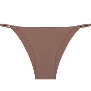Bragas transpirables sin costuras de cintura baja para mujer en color rosa palo suave