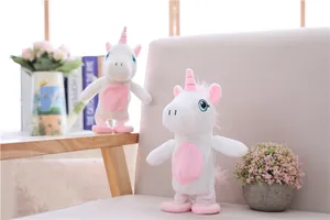 Giocattolo di peluche unicorno elettrico cammina parla canta bambola animale dono