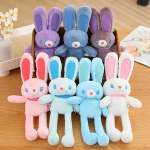 Süßes Ausziehbares Langohr Hase Plüschtier Schlüsselanhänger Weiches Gestopftes Tier Kaninchen Puppe Taschenanhänger