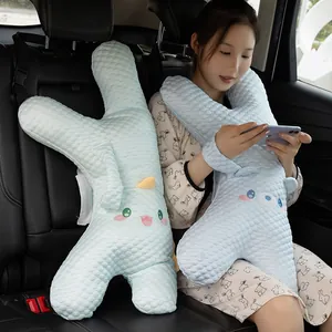 Cojín de cinturón de seguridad de coche en forma de H para dormir en viajes cómodo