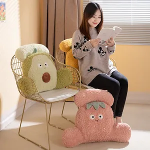 Soft and cozy fruit-shaped plush backrest cushions for office chairs in home
