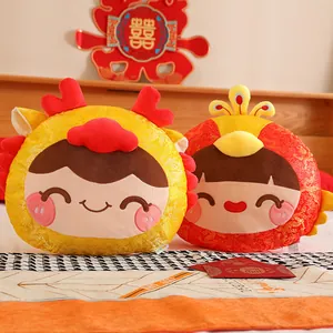 Traditionele Chinese bruiloft draak en feniks pluche kussens voor de bruidskamer decoratie