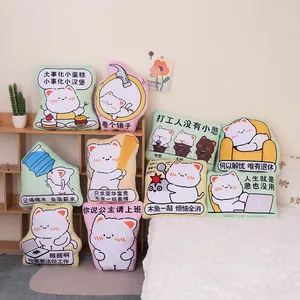 Colección de cojines de gato con eslóganes divertidos para oficina y el hogar