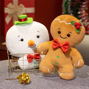Coussins de Noël festifs avec bonhomme de pain d'épices et bonhomme de neige chaleureux.
