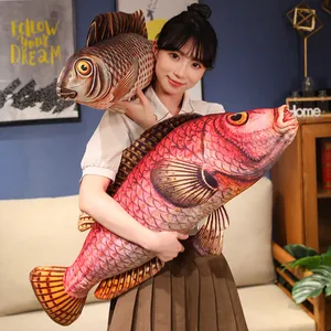 Cojines de peluche de peces impresos en 3D realistas para decoración hogar