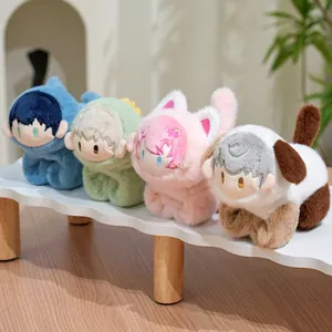 Cute anime plush slap bracelets featuring various animal character designs for children.